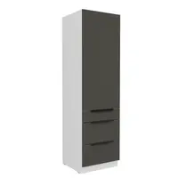 Vysoká potravinová skříňka Aria 60 DKS-210 3S 1F - Premium Box Barva korpusu: Bílá, Barva dvířek: GR - Graphite AFM