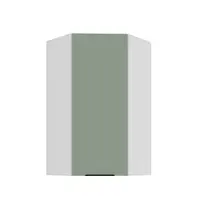 Horní rohová skříňka Aria 60x60 GN-108 1F (45°) Barva korpusu: Bílá, Barva dvířek: SA - Aquamarine AFM