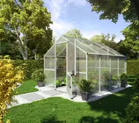 Zahradní skleník KGT Enzian IV 3 x 2,7 m, šedá hliník