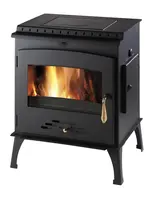 Krbové kachle ARKTIC 12 s platničkou, čierne HS0470615100000