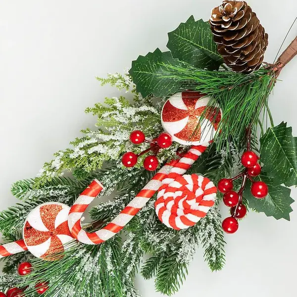 Závěsný věnec se svíčkami 44cm