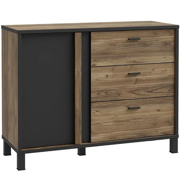 Komoda Haruki HYTK221 alpský smrk/černý