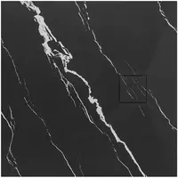 Sprchová vanička čtvercová Magnum Carrara Black 90x90x2,5 Rea K7008