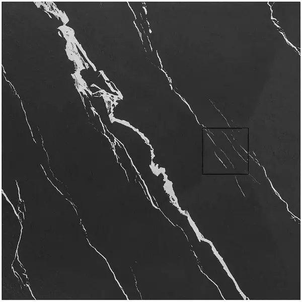 Sprchová vanička čtvercová Magnum Carrara Black 90x90x2,5 Rea K7008