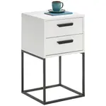 Carryhome NOČNÍ STOLEK, černá, bílá, 40/65/38,5 cm