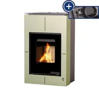 Kachle s výmenníkom AQUAFLAM VARIO SAPORO 11/7kW olivová, elektronická regulácia FLHSF34-087