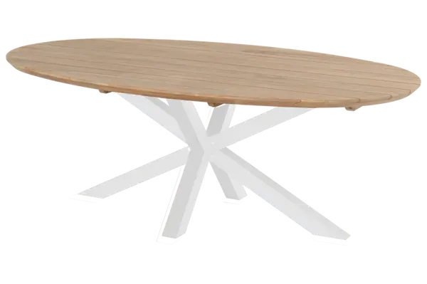 Zahradní oválný stůl Stephanie 240x140cm, bílá HN53631203