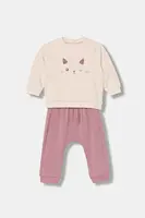 Kojenecká tepláková souprava United Colors of Benetton růžová barva, 3FTZAK01D