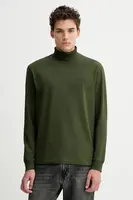 Tričko s dlouhým rukávem Marc O'Polo zelená barva, s potiskem, 5000007921