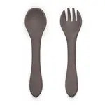 Petite&Mars Take&Match Silicone Cutlery příbor Bitter Cocoa 6m+ 2 ks