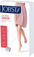 JOBST Ultra Sheer 1 - stehenní punčochy se silikonovým lemem bez špice - běžná délka - černé - velikost IV