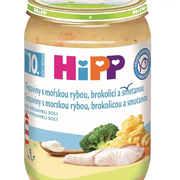 Hipp Těstoviny s mořskou rybou, brokolicí a smetanou 220 g