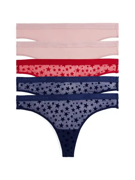 Tommy Hilfiger Underwear Tangá  námornícka modrá / ružová / červená