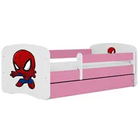 Dětská postel Babydreams+SZ+M růžová 80x180 Spider-man
