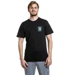 Meatfly pánské tričko Blackheart Skull Black | Černá | Velikost XL | 100% bavlna