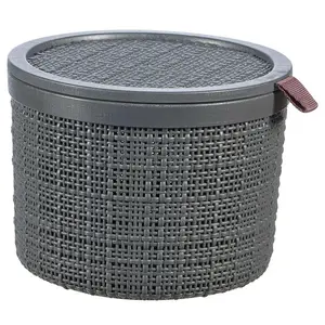 Box s víkem Jute 245714 tm šedý 2l Curver