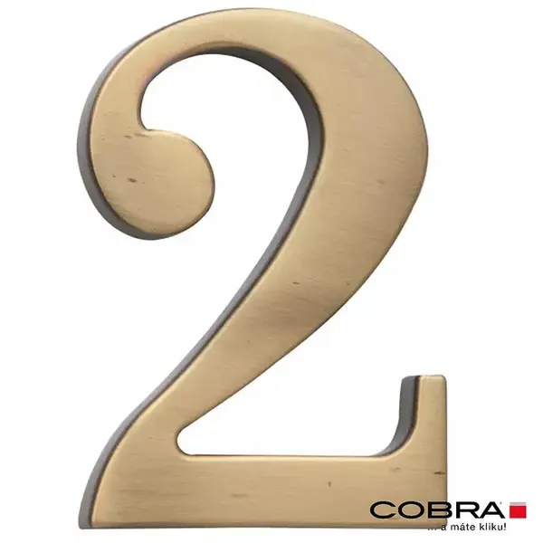 Cislo 3D bronz cesany 2