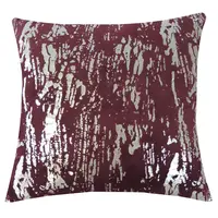 Dekorační polštář, 45x45 cm, bordóstříbrný