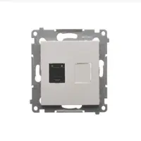 D61/11 Počítačová zásuvka RJ45 jednopólová biela