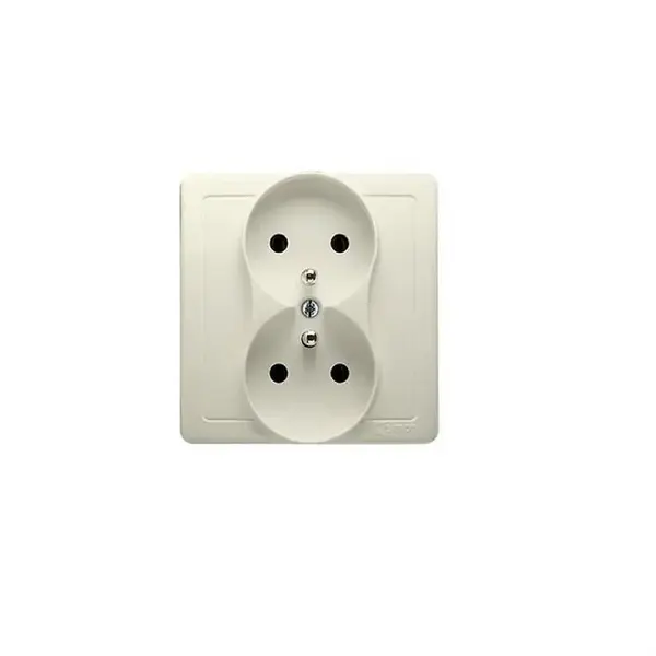 B BMGZ2/12 Dvojitá zásuvka s rámom