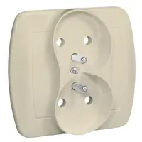 AGZ2 Zásuvka dvojitá z/u béžová