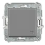 Vypínač krížový 27MWP-6 sivý mat mini