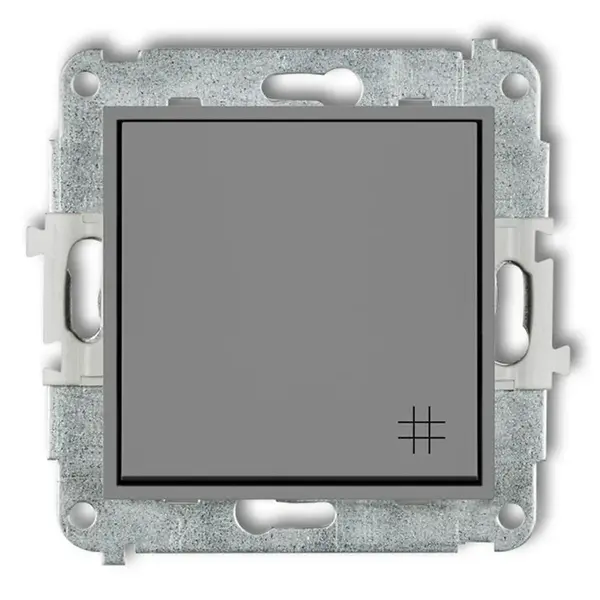 Vypínač krížový 27MWP-6 sivý mat mini