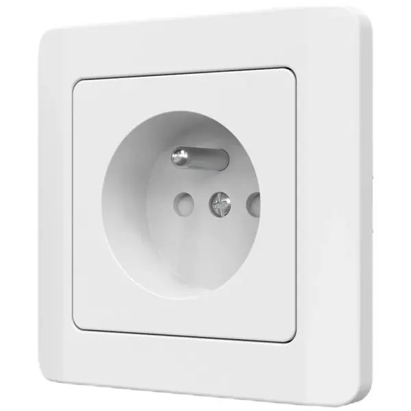 Jednoduchá zásuvka Z/U SILVA biela 46136
