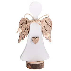 Dřevěný anděl – bílý ZS192204