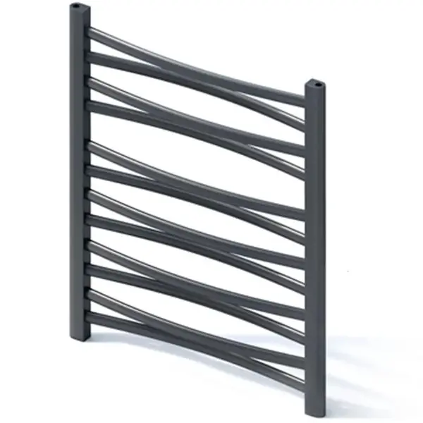 Kúpeľňový radiátor Łezka 3D Ł3D 12/50 čierna 675x540 mm