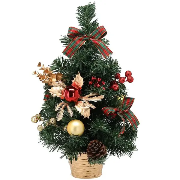 Vánoční stromek 40 cm červená a zlatá