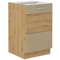 Kuchyňská skříňka Artisan 50ZL 1F BB, cappucino/dub artisan