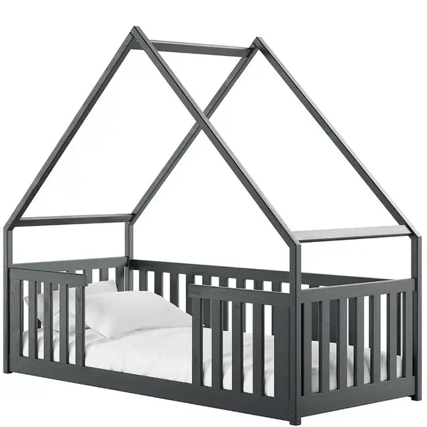 Posteľ Domček Bee 90x200 grafit