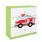 Detská komoda Babydreams Zelená – Hasičský Zbor