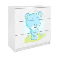 Detská komoda Babydreams Biely – Medveď modrý