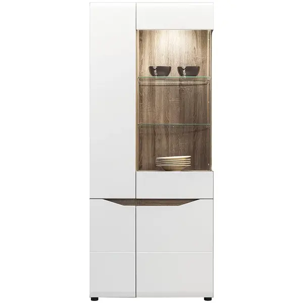 Vitrína Lionel Li07 Dub S./ Biela