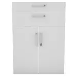 Sada 2 dvierok a 2 zásuviek bielych pre regál Torino