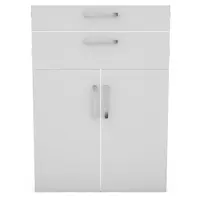 Sada 2 dvierok a 2 zásuviek bielych pre regál Torino