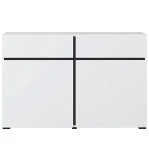 Komoda Cross 2D2S bílá/černá