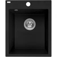 Dřez granitový Lot 48x39 Černá + Sifón