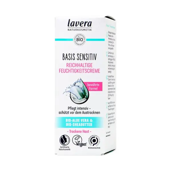 Lavera Basic Sensitive hydratační krém na obličej Aloe, Bambucké máslo 50 ml