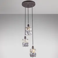 Závesné svietidlo 15761-3 hnedé, krištáľ LW3