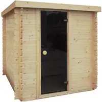 Exteriérová štvorcová sauna 2x2 m+ Pec Sentiotec 100 9 kW