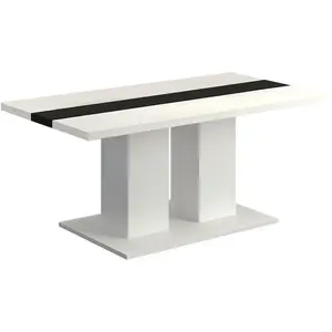 Konferenčný stolík Boston Biely/čierna