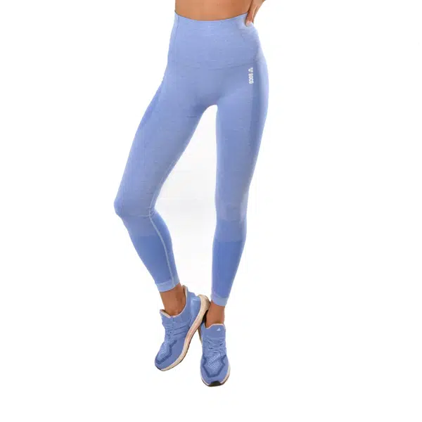 Dámské legíny Boco Wear Blue Melange Push Up modrá S/M