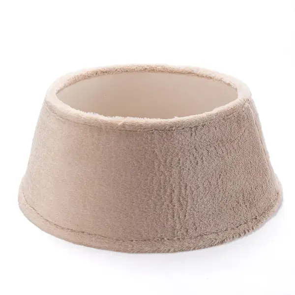 Plyšový límec na vánoční stromek béžová, 55 cm