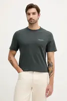 Bavlněné tričko Abercrombie & Fitch 3-pack pánské, zelená barva, s potiskem, KI123-5084-100