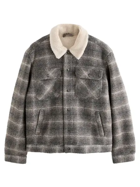 Next Prechodná bunda  tmavohnedá / čierna / biela