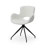 Livetastic ŽIDLE S PODRUČKAMI, látka teddy, bílá