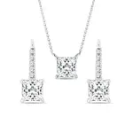 Sada šperkov s lab grown diamantmi v bielom zlate KLENOTA